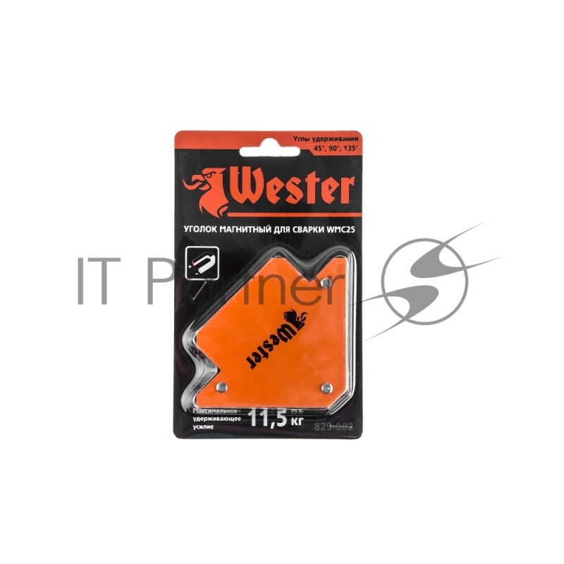 Уголок магнитный для сварки WESTER WMC25 829-002, углы 45°, 90°, 135°, 11,5кг