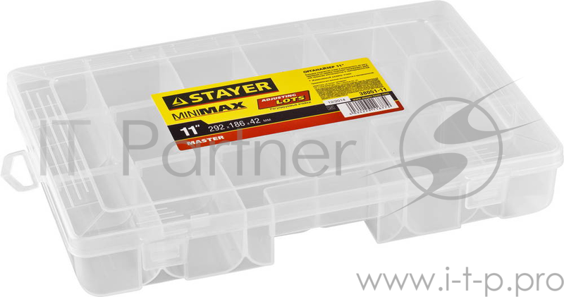 Органайзер STAYER 38051-11 пластиковый для крепежа и принадлежностей 292х186х42мм 11.5