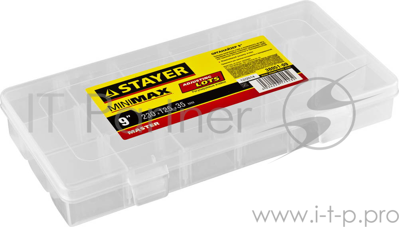 Органайзер STAYER 38051-09 пластиковый для крепежа и принадлежностей 230х125х35мм 9''