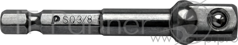 Держатель для головок ПРАКТИКА 776-706 HEX 1/4'' - квадрат 3/8'', 65мм