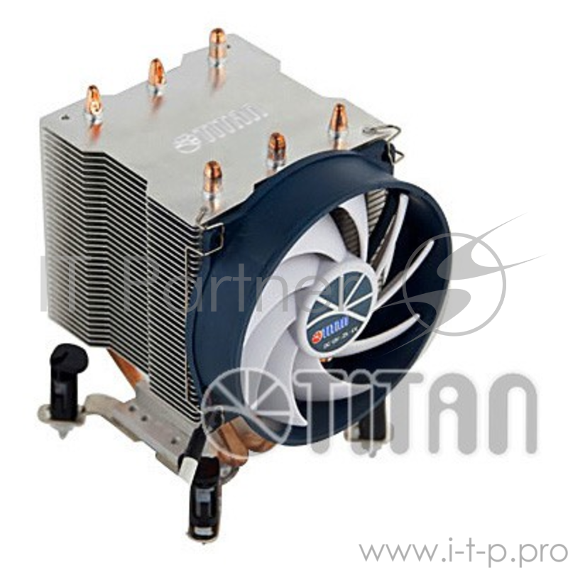 Вентилятор Cooler Titan (TTC-NK35TZ/RPW(KU)) для s775/K8/1366/1156 , 2600 rpm, аллюминий+медь+6 теплотрубок