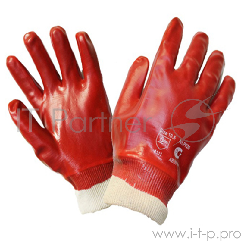 Перчатки TON per45 Гранат маслобензостойкие с полным ПВХ обливом