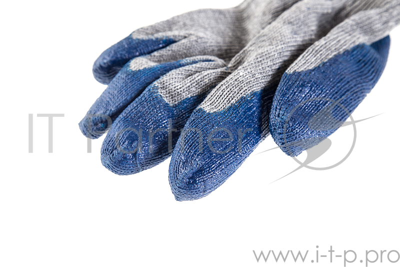 Перчатки Hammer Flex 230-025 особо прочные ХБ с латексным обливом