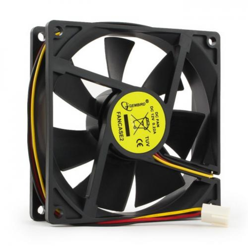 Вентилятор Gembird Вентилятор для корпуса 92x92x25mm, sleeve, узкий разъем 3pin FANCASE2