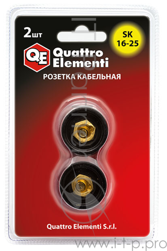 Розетка кабельная QUATTRO ELEMENTI QE SK 16-25 до 200А 2шт в блистере