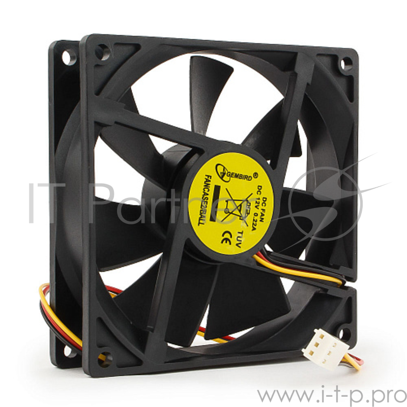Вентилятор Gembird Вентилятор для корпуса 92x92x25mm, ball, узкий разъем 3 pin FANCASE2/BALL