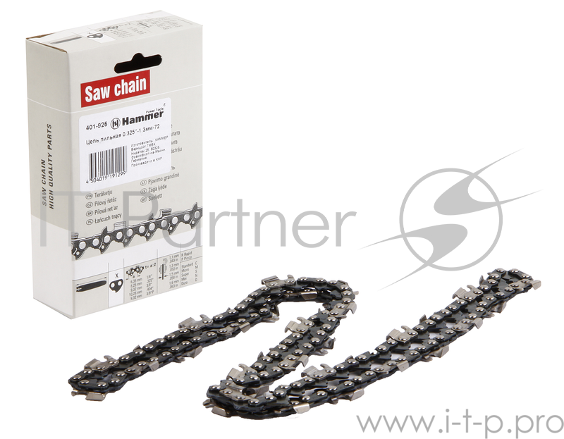 Цепь пильная Hammer Flex 401-925 0,325''-1,3мм-72