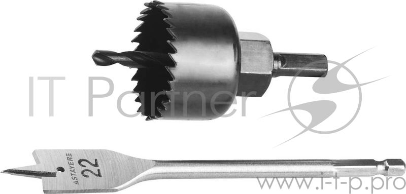 Набор STAYER MASTER 29605-H3 для врезки замков:коронка перьевое сверло державка 48/22мм