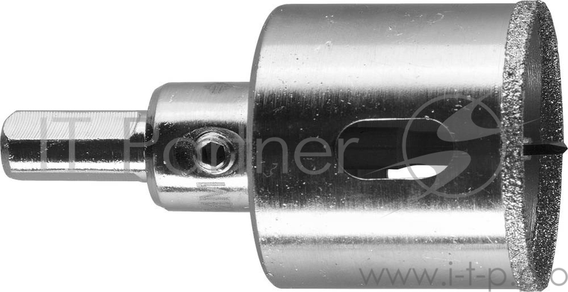 Коронка алмазная ЗУБР 29850-35 ЭКСПЕРТ в сборе по кафелю керамике P60 35мм