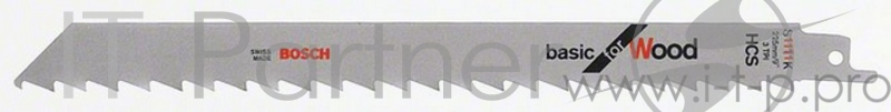 Полотно для сабельной пилы BOSCH S 1111 K (2.608.650.617) дерево, 225мм, HCS, 3зуб/дюйм, 2шт.