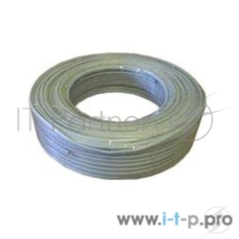 Кабель Gembird Кабель телефонный 100м (4-х жильный, 2 пары, плоский) серый/белый