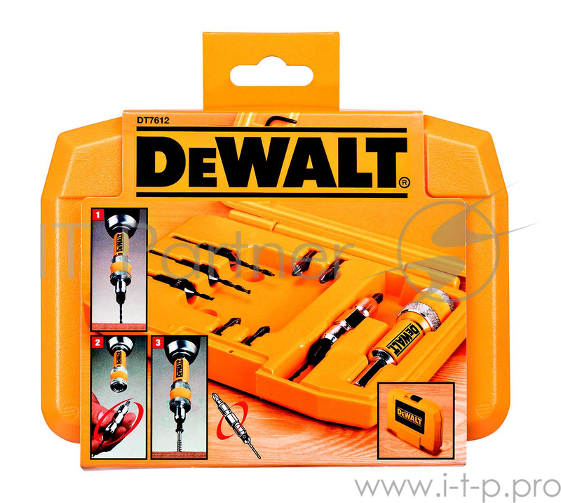 Набор насадок для дрели DEWALT DT7612-XJ Flip&Drive 10шт: зенкеры сверла биты 2XPz2 2XPh2