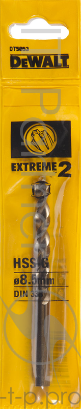 Сверло DeWALT DT5053-QZ по металлу EXTREME DEWALT®2 HSS-G, 8.5x117x72мм
