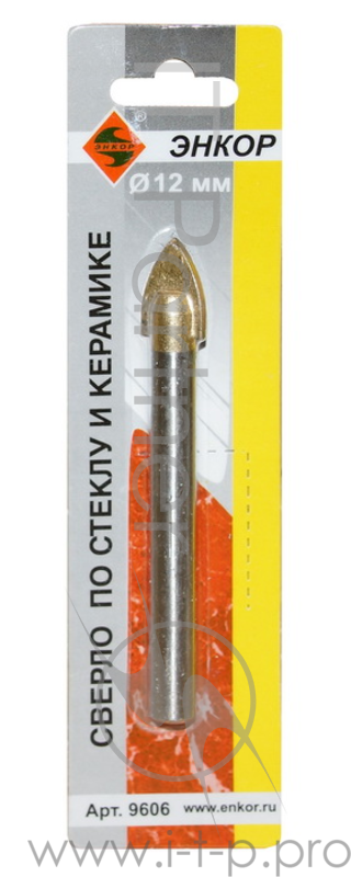 Сверло ЭНКОР 9606 по стеклу и керамике 12мм