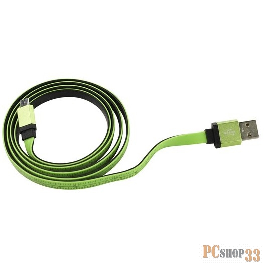 Кабель KS-is KS-298B-G Кабель USB-microUSB 1м чер+бел или чер+зел