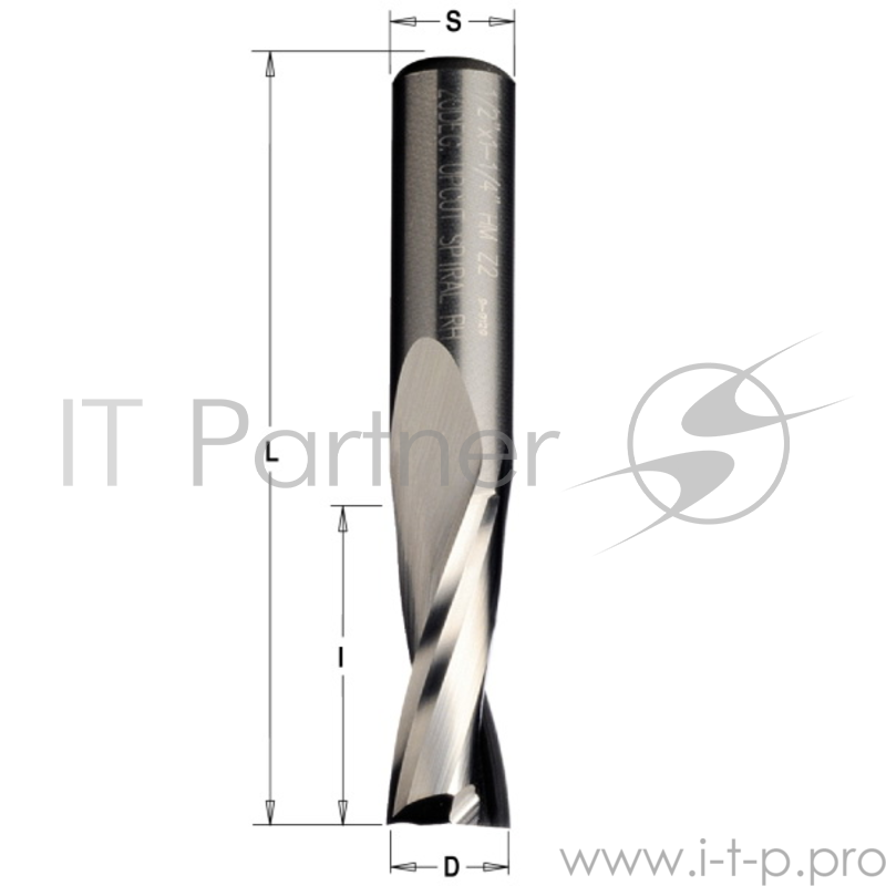 Фреза CMT 191.080.11 спиральная монолитная 8x22x70 Z=2 S=8 RH
