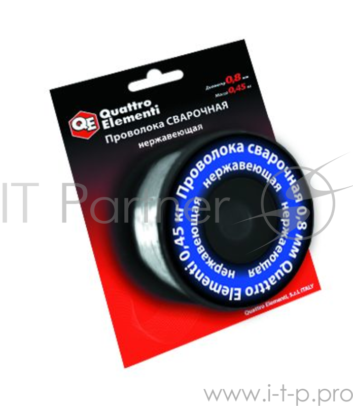 Проволока сварочная QE 770-407 нерж. сталь 0.8мм, 0.45кг