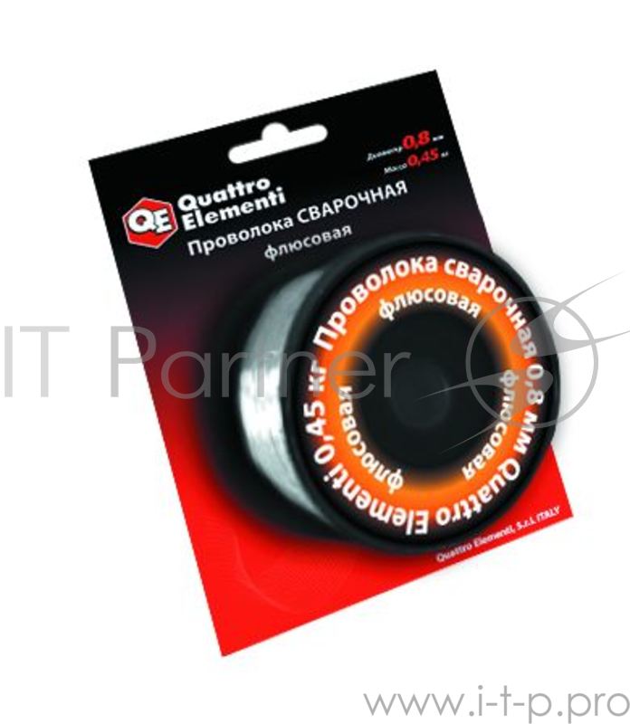 Проволока сварочная QE 770-384 флюсовая 0.8мм, 0.45кг