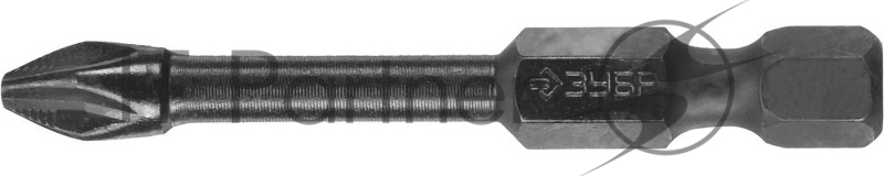 Бита ЗУБР ПРОФИ 26021-2-50-S2 E 1/4'' PH2 50мм 2шт на карт.