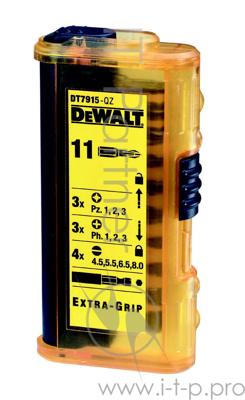 Набор бит DeWALT DT7915-QZ EXTREME Extra- Grip (11шт.) в пластиковом контейнере