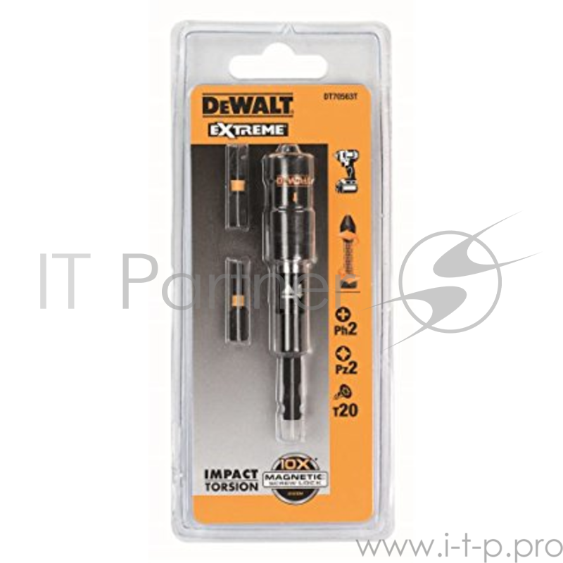 Адаптер DEWALT DT70563T-QZ держатель шурупов магнитный для бит IMPACT Torsion 25мм