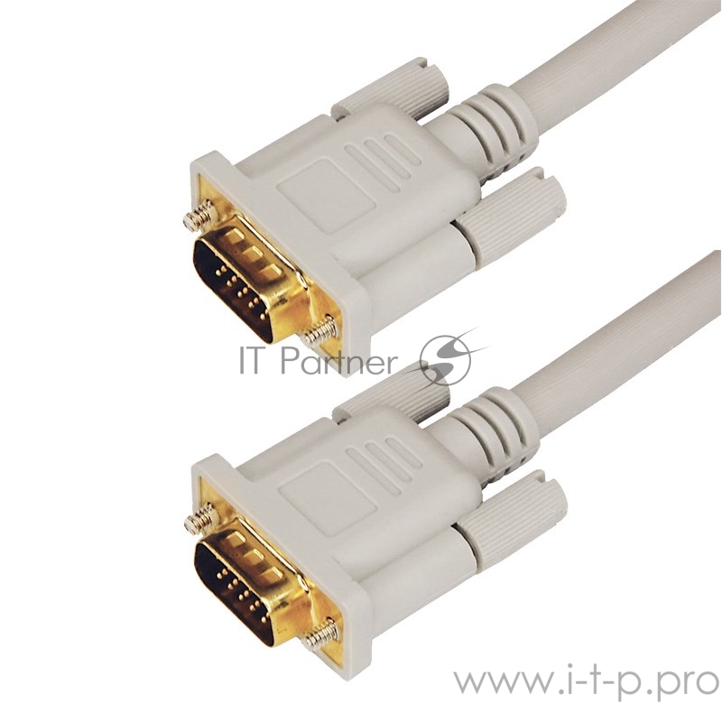 Кабель Rexant (17-5503-4) Шнур VGA plug - VGA plug 1.8М (серый)
