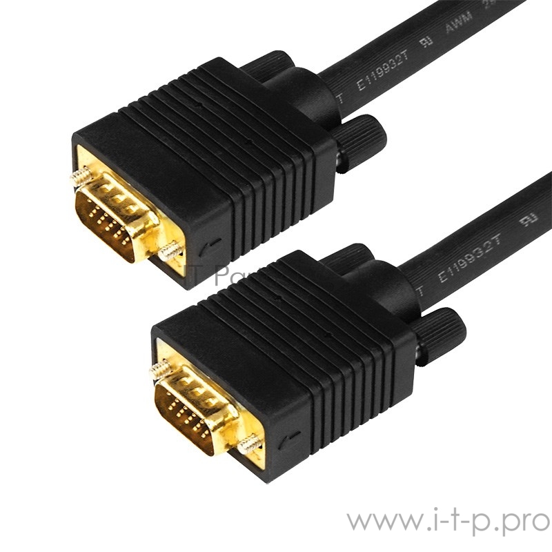Кабель Rexant (17-5503) Шнур VGA plug - VGA plug 1.8М gold с ферритами