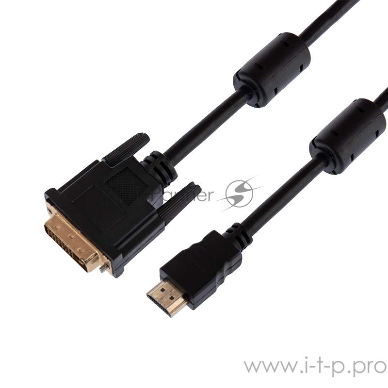 Кабель Rexant (17-6303) Шнур HDMI - DVI-D gold 1.5М с фильтрами