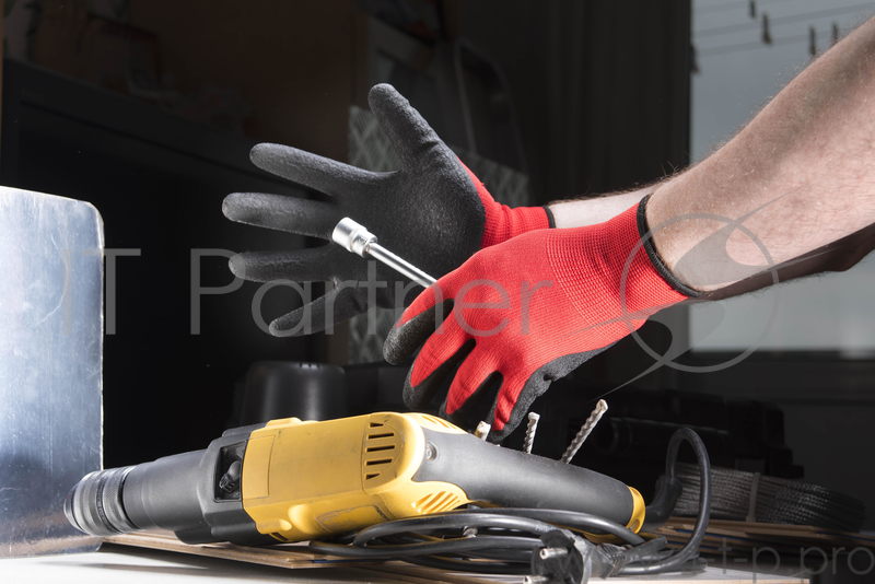 Перчатки БЕРТА 280 нейлоновые оранжевые с рельефным латексным покрытием