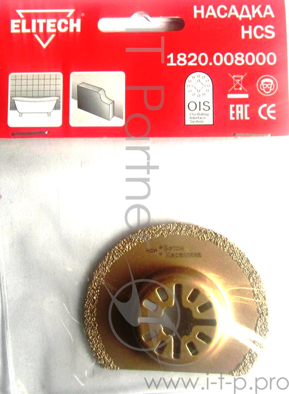 Насадка ELITECH 1820.008000 OIS HCS твердосплав. по бетону керамике диам.65мм