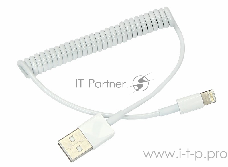 Кабель Rexant (18-4202) USB кабель для iPhone 5/6/7 моделей шнур спираль 1М белый