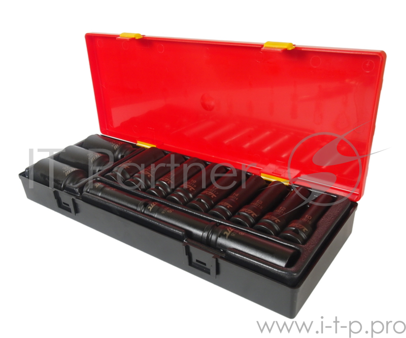 Набор головок JTC K4151 глубоких ударных 6-гранных 1/2'' 10-32мм в кейсе 15шт.