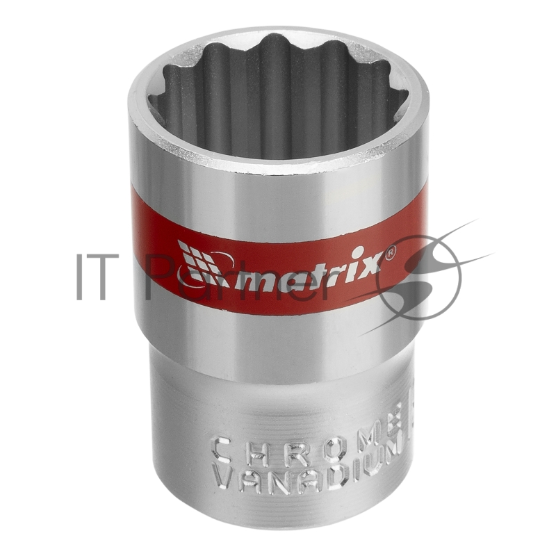 Головка MATRIX 13691 торцевая 19мм 12-гранная crv под квадрат 1/2'' хромированная