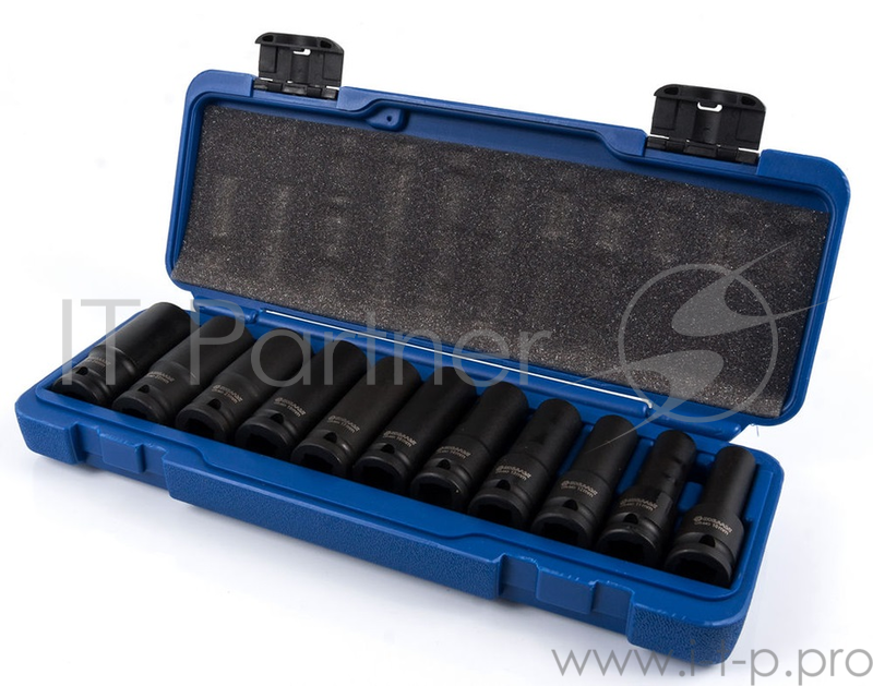 Набор головок КОБАЛЬТ 010303-11 ударных глубоких 1/2'' 10-24мм CrMo 11шт. кейс