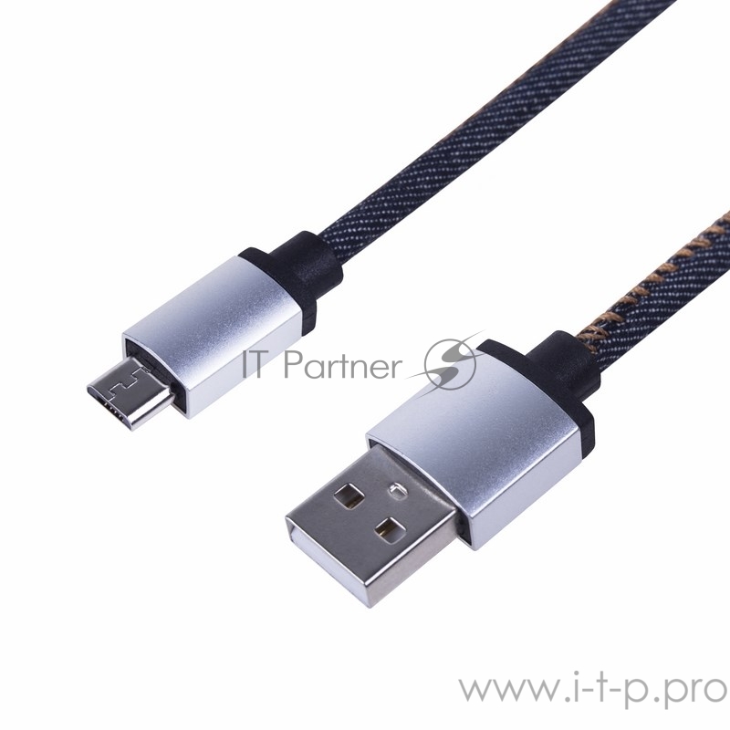 Кабель Rexant (18-4242) USB кабель MicroUSB, шнур в джинсовой оплетке