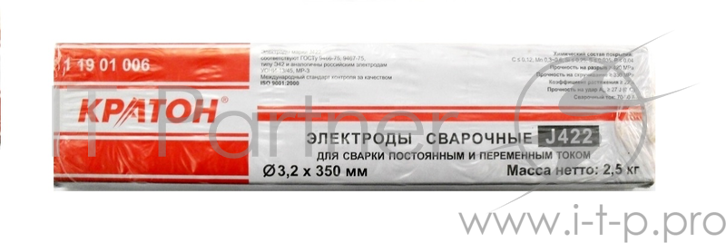 Электроды для сварки КРАТОН J422 Ф3.2мм 2.5кг ОК 46