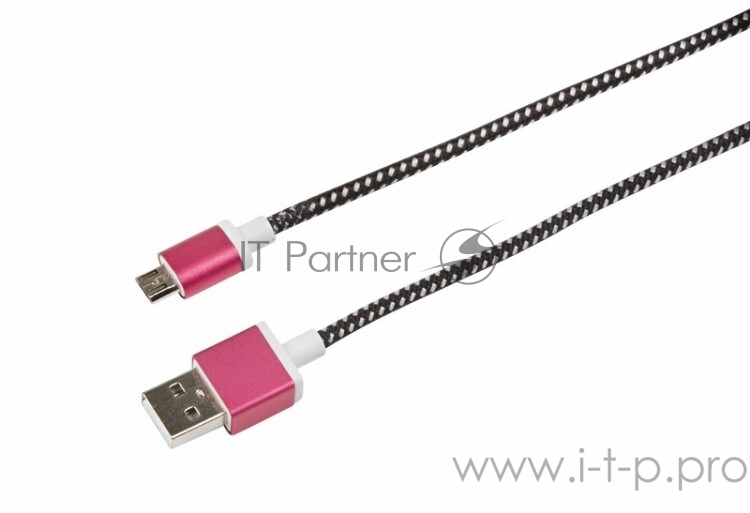 Кабель Rexant (18-4240) USB кабель microUSB, шнур в тканевой оплетке, черный (усиленный)