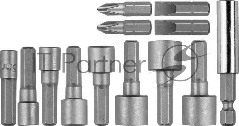 Набор бит STAYER PROFI 2611-H13 с магнитным адаптером и торцевыми головками 13 шт