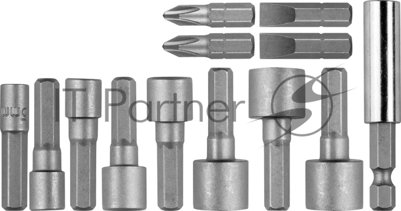 Набор бит STAYER PROFI 2611-H13 с магнитным адаптером и торцевыми головками 13 шт