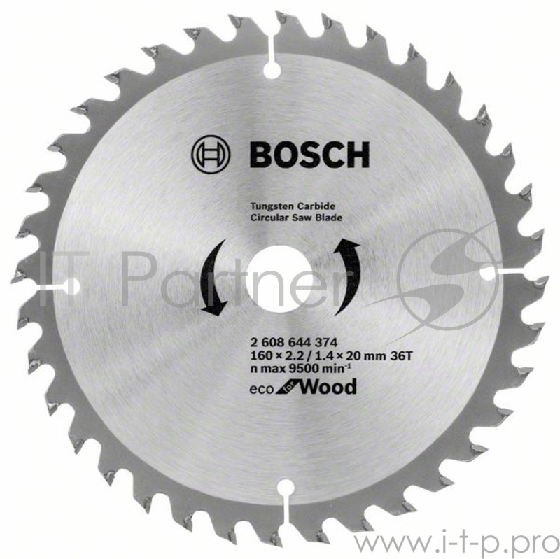 Пильный диск BOSCH 2608644374 ECO WO 160x20/16-36T