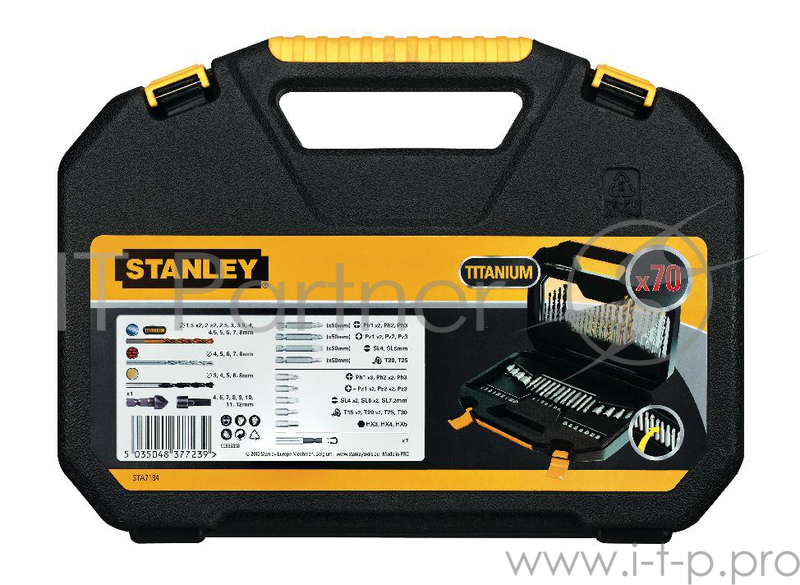 Набор бит и сверл STANLEY STA7184-XJ 70шт