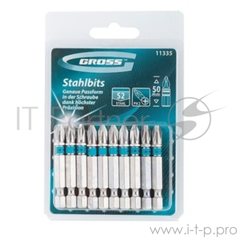 Набор бит GROSS 11335 ph2х50 сталь s2 10шт