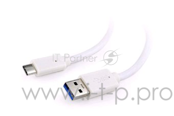 Кабель Cablexpert Кабель USB3.0 AM/USB Type-C, 1.8м, белый, пакет (CCP-USB3-AMCM-6-W)