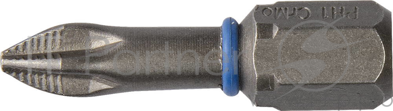 Бита ЗУБР ЭКСПЕРТ 26011-1-25-2 торсион кованая обточ.CrMo C 1/4'' PH1 25мм 2шт