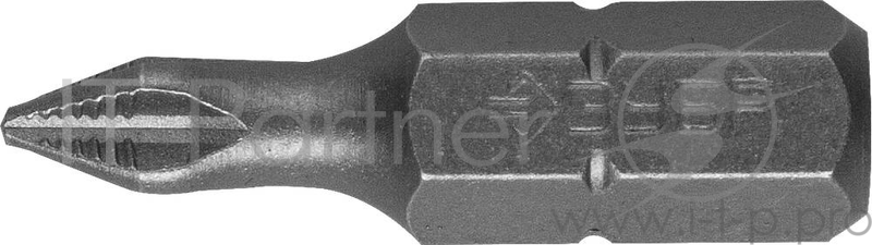 Бита ЗУБР МАСТЕР 26001-1-25-2 кованая CrMo C 1/4'' PH1 25мм 2шт