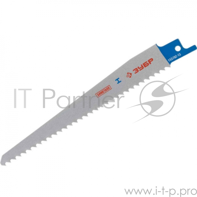 Полотно для сабельной пилы ЗУБР S611DF ЭКСПЕРТ BiMet дерево с гвоздями дсп металл пластик 130/4.2м