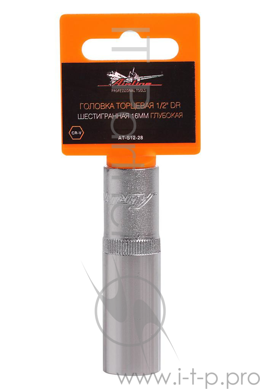Головка AIRLINE AT-S12-28 торцевая 1/2'' dr шестигранная 16мм глубокая