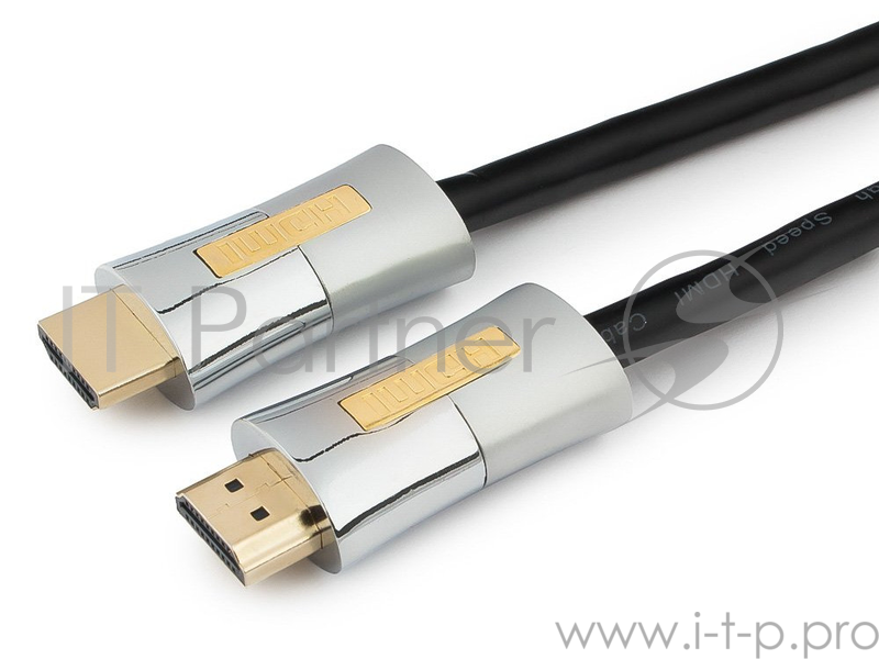 Кабель Кабель HDMI Cablexpert, серия Platinum, 1,8 м, v2.0, M/M, позол.разъемы, металлический корпус, ферритовые кольца, блистер (CC-P-HDMI01-1.8M)
