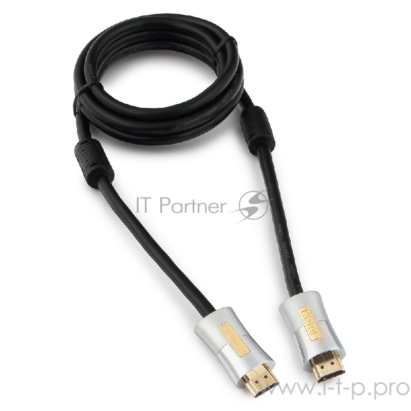 Кабель Кабель HDMI Cablexpert, серия Platinum, 1,8 м, v2.0, M/M, позол.разъемы, металлический корпус, ферритовые кольца, блистер (CC-P-HDMI01-1.8M)