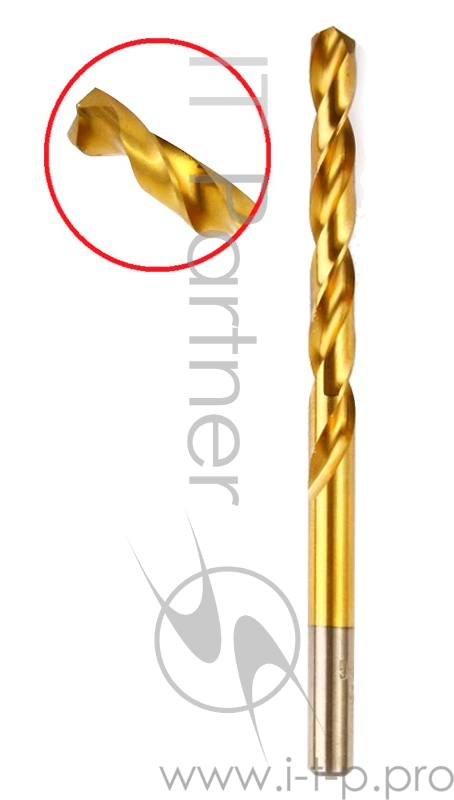 Сверло HAMMER Flex 202-119 DR MT 8,5мм*117/75мм металл, DIN338, HSS-G, TIN